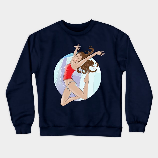 Jumping Crewneck Sweatshirt by HectorGomez